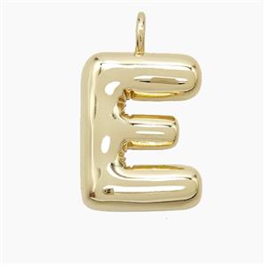 Copper Letter-E Pendant Gold Plated, approx 16-20mm