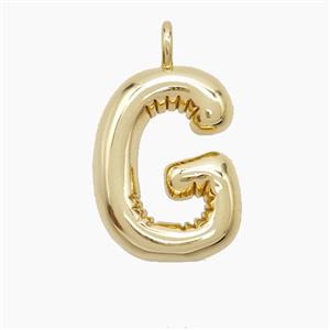 Copper Letter-G Pendant Gold Plated, approx 16-20mm