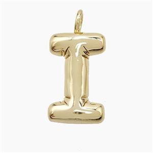 Copper Letter-I Pendant Gold Plated, approx 16-20mm
