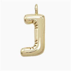 Copper Letter-J Pendant Gold Plated, approx 16-20mm