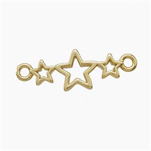 Copper Star Connector Gold Plated, approx 5-18mm