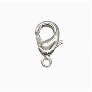 Copper Lobster Clasp Platinum Plated, approx 12mm