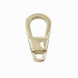 Copper Carabiner Clasp Gold Plated, approx 12-25mm