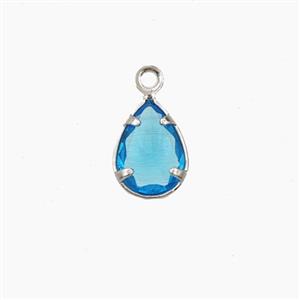 Copper Pendant Pave Zircon, Gold Plated, approx 6x8mm