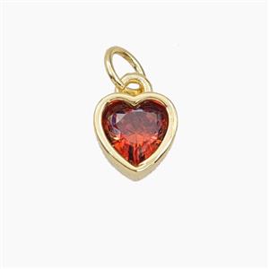 Copper Pendant Pave Zircon, Gold Plated, approx 7.5mm