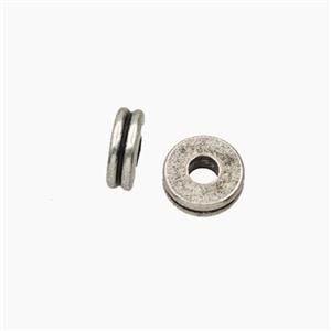 Copper Heishi Spacer Beads Antique Silver, approx 6mm