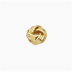 Copper Knot Beads Mobius Gold Plated, approx 7mm