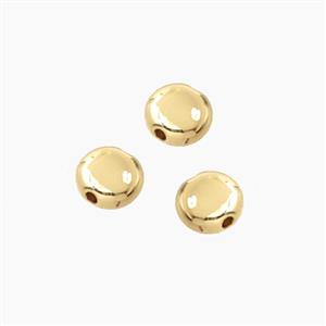 Copper Button Beads Gold Plated, approx 6mm