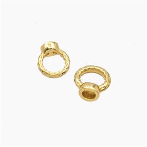 Copper Rings Bail Gold Plated, approx 7mm