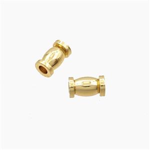 Copper Tube Beads Gold Plated, approx 3-5mm