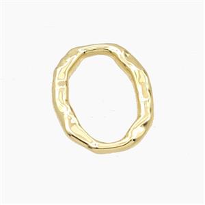 Copper Oval Connector Gold Plated, approx 13-16mm