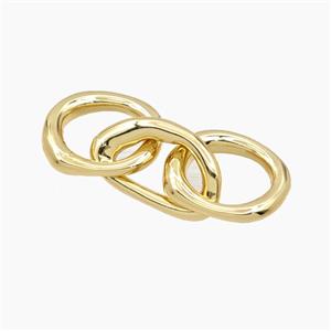 Copper Bead, Gold Plated, approx 14-35mm