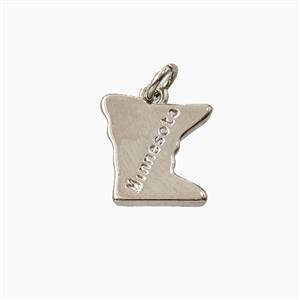 Copper Maps Of Minnesota Pendant Platinum Plated, approx 12-13mm