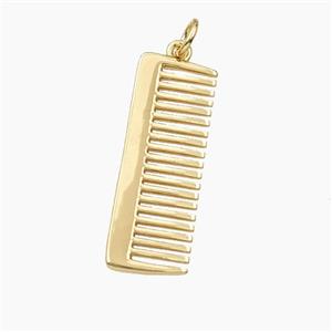 Copper Comb Pendant Gold Plated, approx 9-25mm