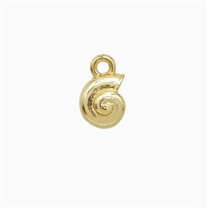 Copper Spiral Shell Pendant Gold Plated, approx 6-7mm