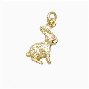 Copper Rabbit Pendant Gold Plated, approx 8-12mm