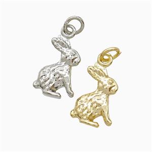 Copper Rabbit Pendant Mixed, approx 8-12mm