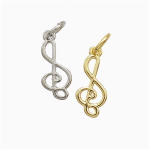 Musical Note Symbols Copper Pendant Mixed, approx 6-12mm