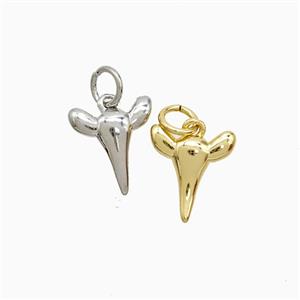 Copper Bullhead Pendant Mixed, approx 10mm