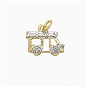 Copper Car Pendant Silver Gold Plated, approx 8-13mm