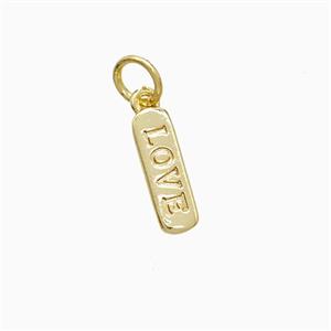 Copper Love Pendant Stick Gold Plated, approx 4-12mm