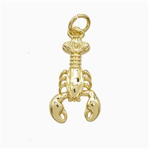 Copper Scorpion Pendant Gold Plated, approx 11-17mm
