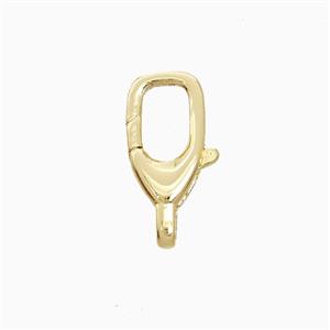 Copper Lobster Clasp Gold Plated, approx 8-12mm