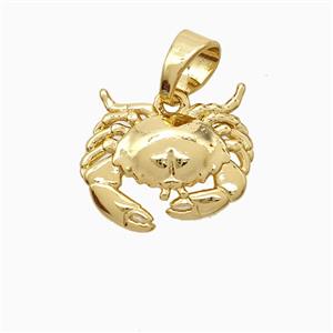 Copper Crab Pendant Gold Plated, approx 14-17mm