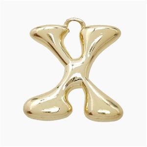 Copper Letter-X Pendant Gold Plated, approx 20-24mm