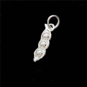 Copper Peas Pendant Shiny Silver, approx 4-13mm