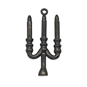 Halloween Candler Charms Copper Pendant Black Plated, approx 13-24mm