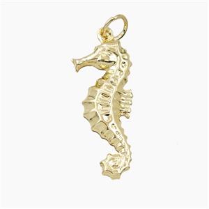 Copper Seahorse Pendant Gold Plated, approx 10-25mm