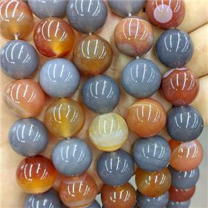 Agate Beads Smooth Round Dye Mixed Color, approx 16mm dia