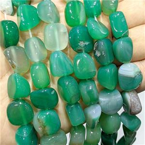 Green Agate Chip Beads Freeform Dye, approx 12-14mm