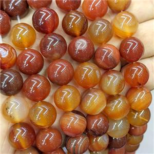 Red Agate Beads Smooth Round Dye, approx 14mm