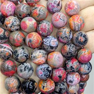 Natural Agate Beads Red Dye Smooth Round, approx 14mm