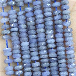 Natural Tanzanite Beads Blue Faceted Rondelle, approx 2x4mm