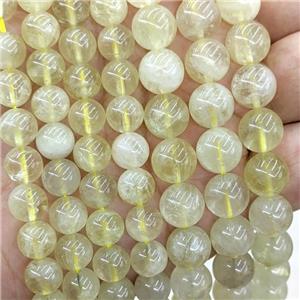 Natural Lemon Quartz Beads Smooth Round, approx 10mm