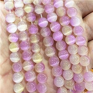 Cat Eye Round Beads Smooth Dye, approx 8mm dia