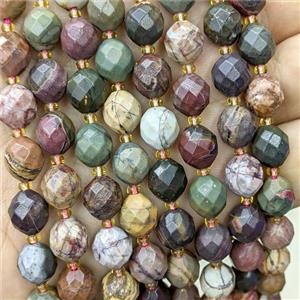 Picasso Jasper Beads Multicolor Faceted Rice, approx 8-10mm