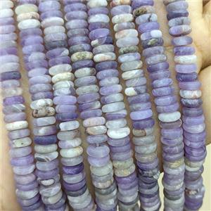 Dogtooth Amethyst Heishi Beads Purple Matte, approx 6mm