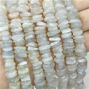 Natural Whitegray Moonstone Chips Beads Freeform, approx 7-11mm