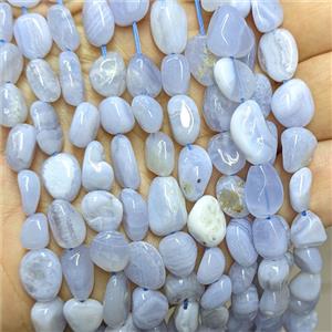 Natural Blue Lace Agate Chip Beads Freeform, approx 8-10mm