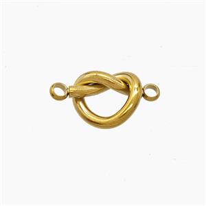 Stainless Steel Heart Connector Gold plated, approx 9-15mm