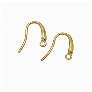 Stainless Steel Hook Earrings Gold Plated, approx 10-16mm