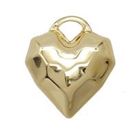 Copper Heart Pendant Gold Plated, approx 20mm