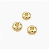 Copper Rondelle Beads Smooth Gold Plated, approx 6mm