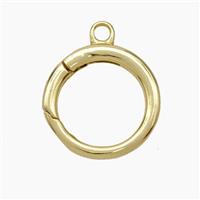 Copper Carabiner Clasp Gold Plated, approx 18mm