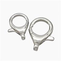 Copper Lobster Clasp Platinum Plated, approx 16-24mm