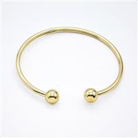 Copper Bangle Gold Plated, approx 8mm, 3mm thickness, 50-60mm dia